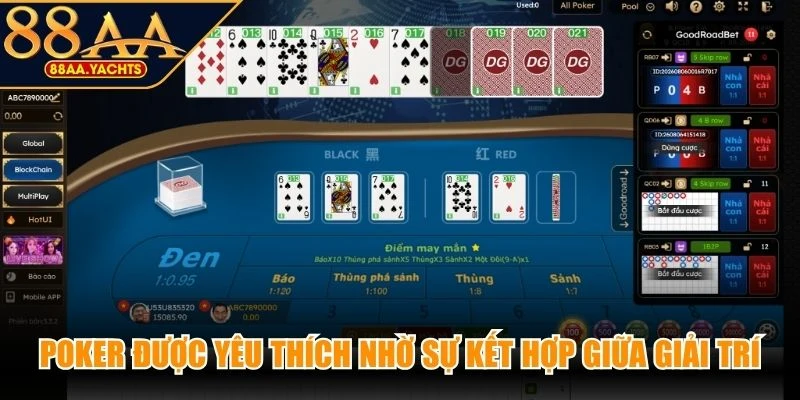 Poker được yêu thích nhờ sự kết hợp giữa giải trí, tư duy và khả năng quan sát