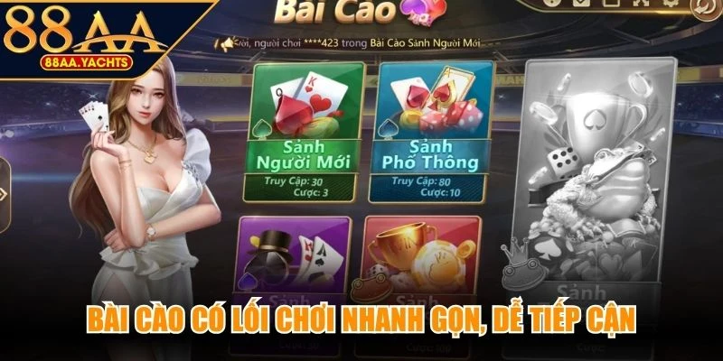 Bài cào có lối chơi nhanh gọn, dễ tiếp cận